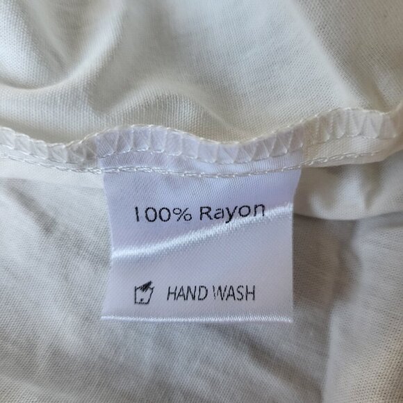 Women's Boho Off Shoulder Puff Sleeve Midi Dress – White – Size S – NWT - Picture 8 of 12